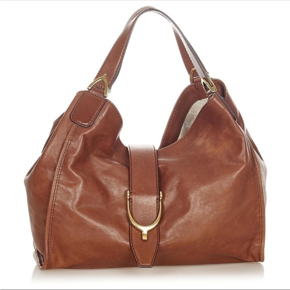 Gucci Handbags - Gucci Brown Soft Stirrup Leather Shoulder Bag Meduim